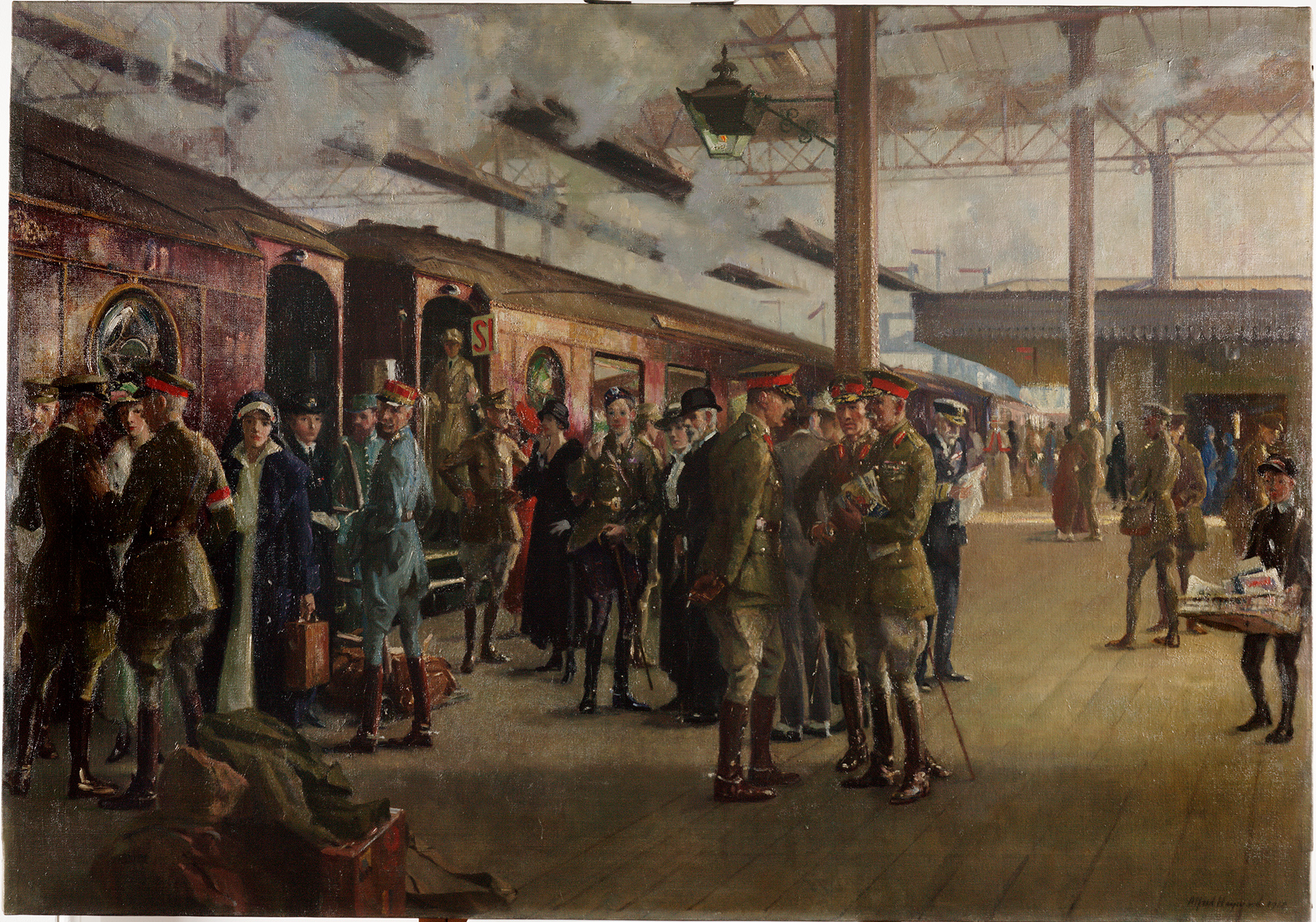 The Staff Train at Charing Cross Station 1918