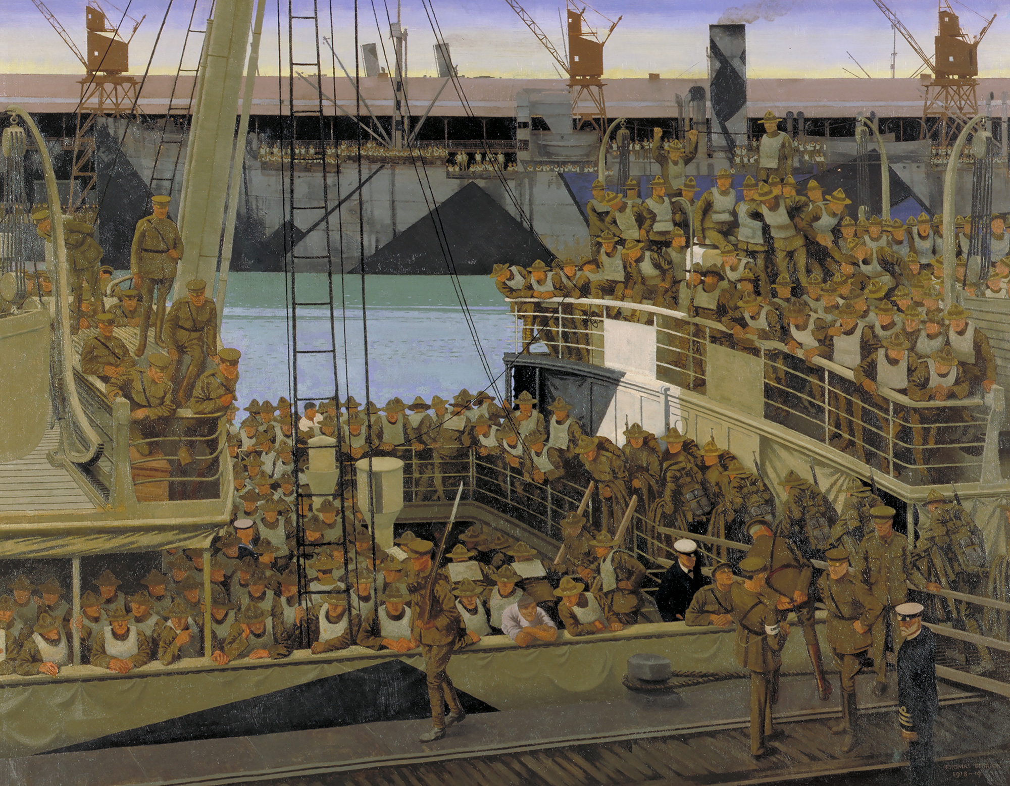 American Troops at Southampton Embarking for France